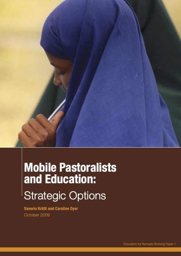 Mobile Pastoralists and Education: Strategic Options 