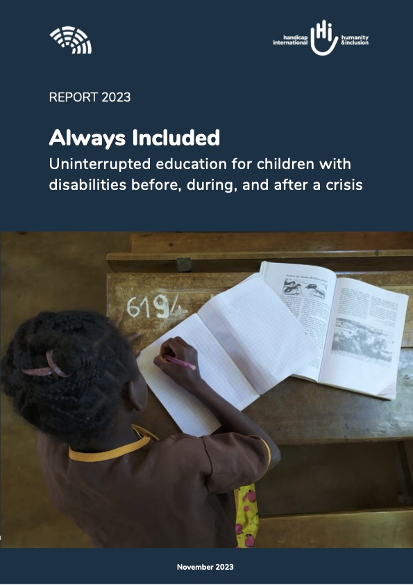 Always Included. Uninterrupted education for children with disabilities before, during, and after a crisis