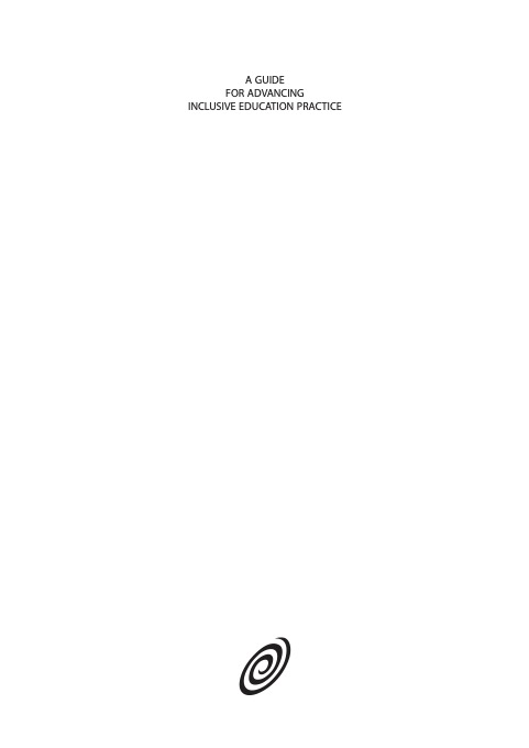 A Guide for Advancing Inclusive Education Practice