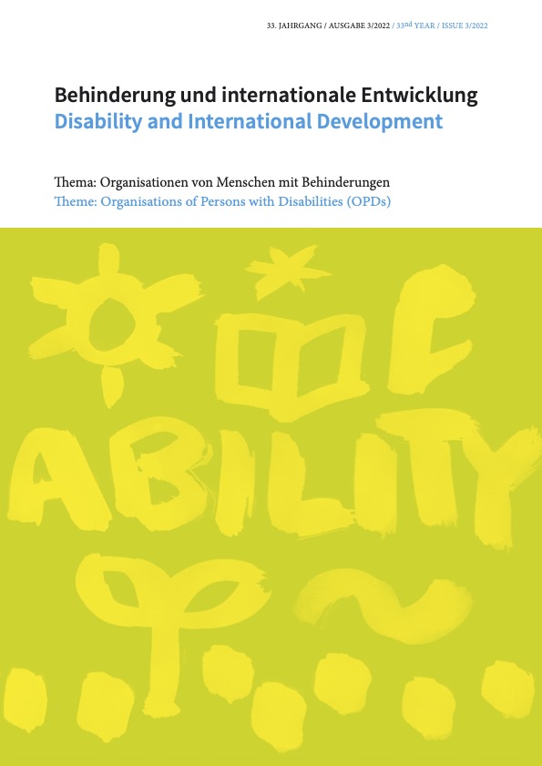 Together for Inclusion - With DPOs in the Lead (Disability and International Development Journal, Issue 3 / 2022)