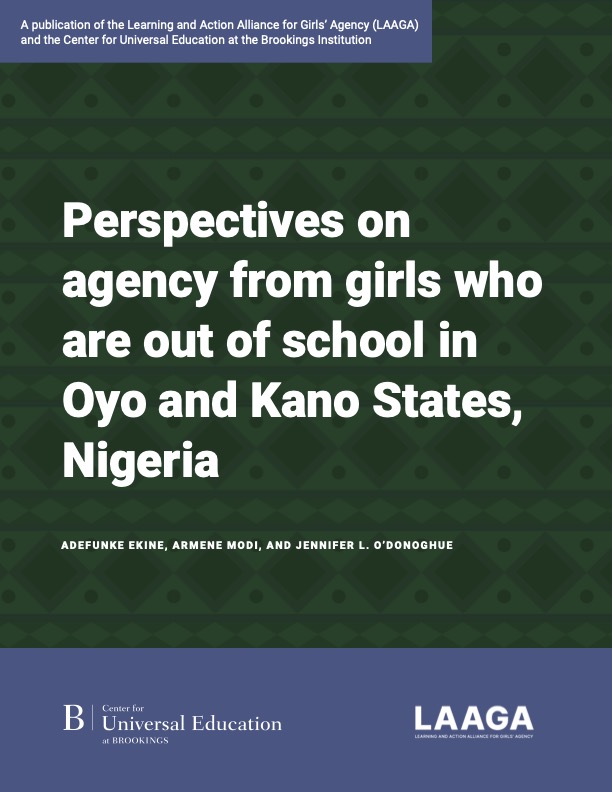 Perspectives on agency from girls who are out of school in Oyo and Kano States, Nigeria