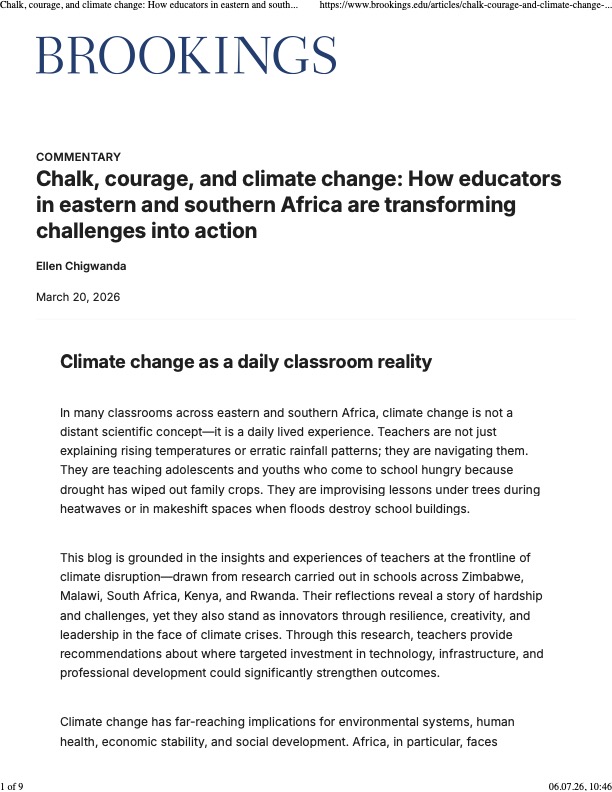 Chalk, courage, and climate change: How educators in eastern and southern Africa are transforming challenges into action
