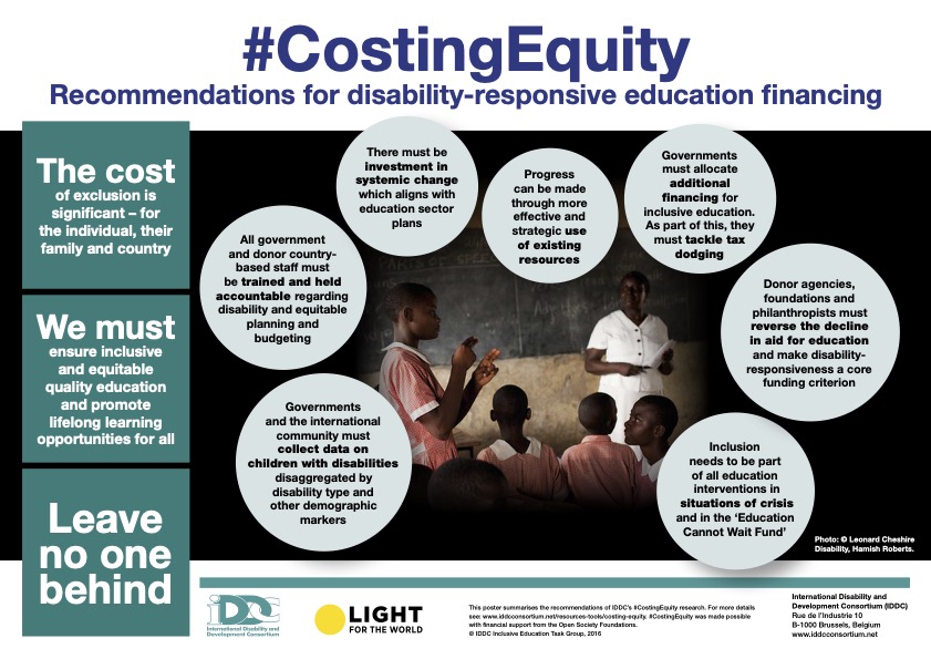 #CostingEquity. Recommendations for disability-responsive education 