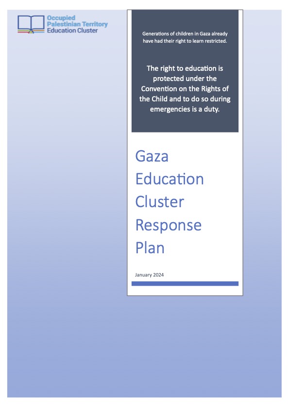 Gaza Education Cluster Response Plan 