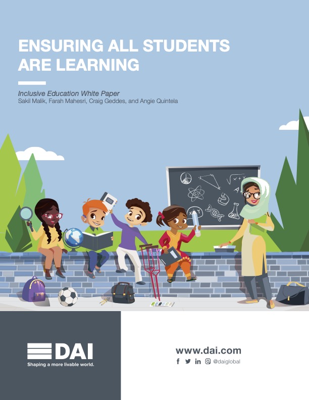 Ensuring all Students are Learning. Inclusive Education White Paper