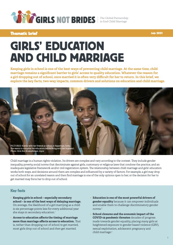 Girls’ education and child marriage