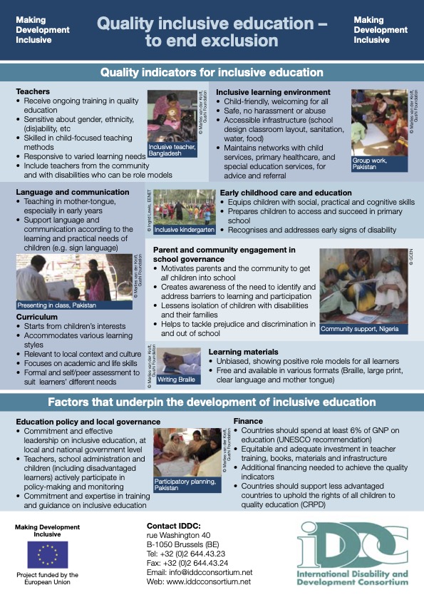 Quality inclusive education - to end exclusion (poster)