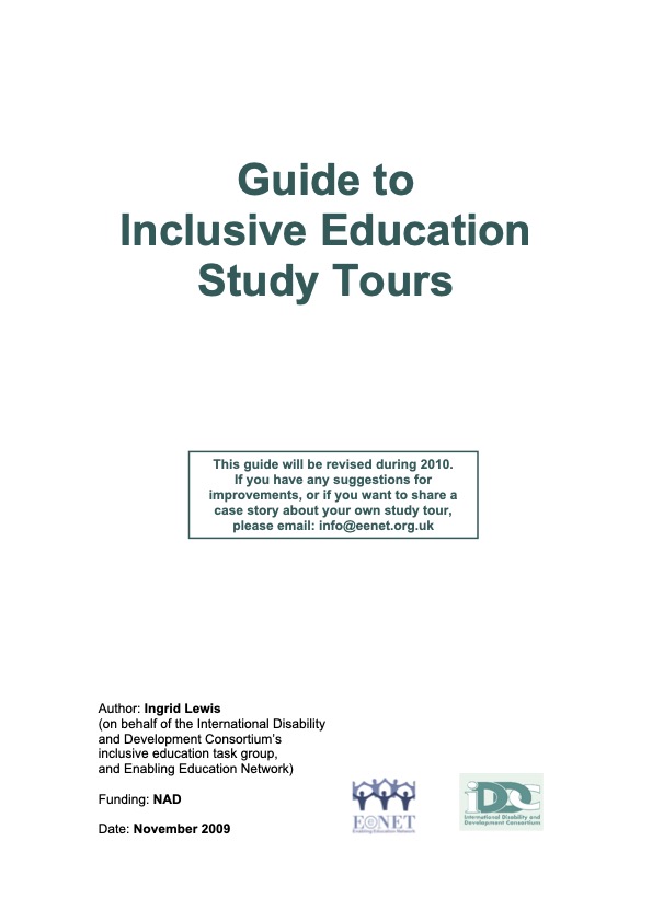 Guide to Inclusive Education Study Tours