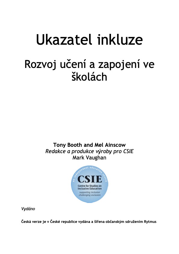 (Czech) Index for Inclusion: Developing learning and participation in schools