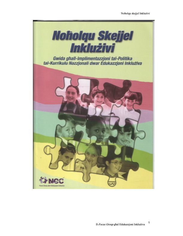 (Maltese) Index for Inclusion: Developing learning and participation in schools