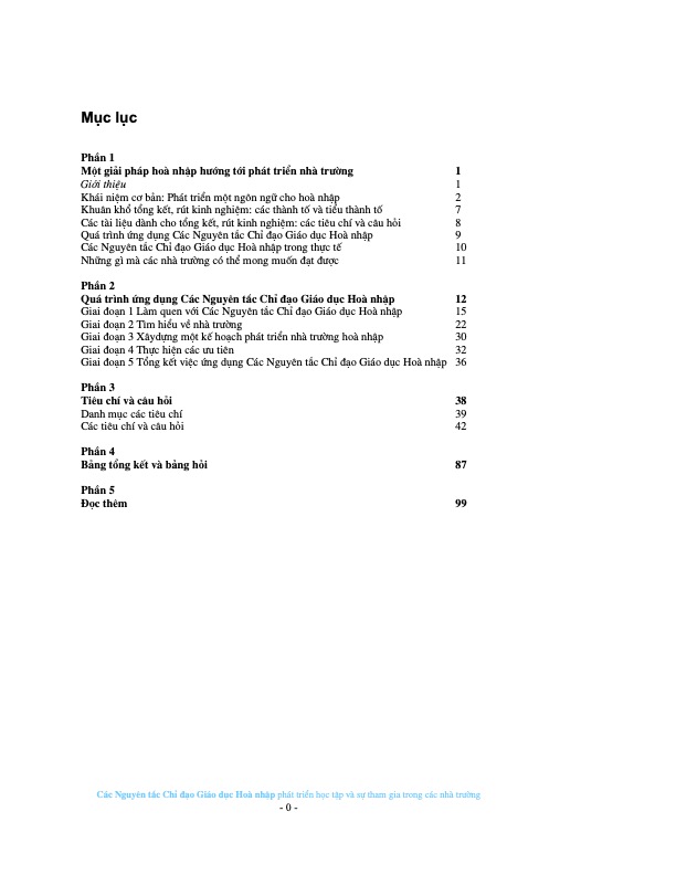 (Vietnamese) Index for Inclusion: Developing learning and participation in schools