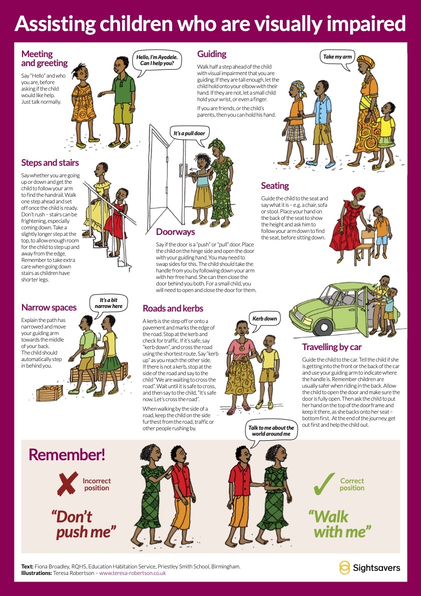 Assisting children who are visually impaired