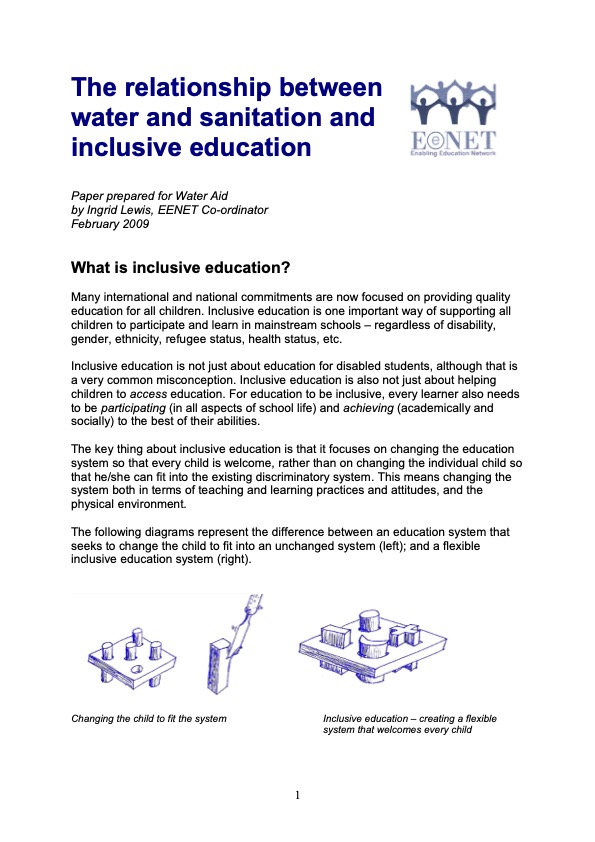 WASH and Inclusive Education