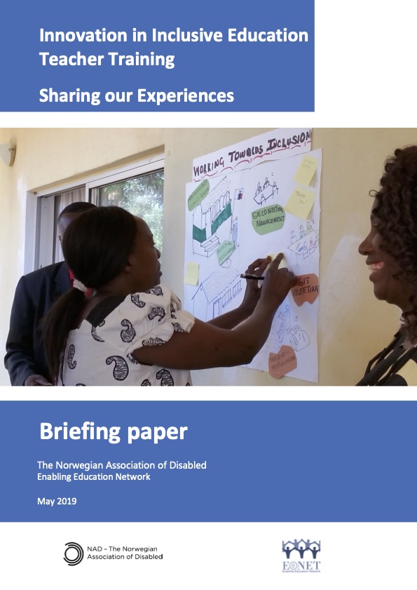 Innovation in Inclusive Education Teacher Training. Sharing our Experiences. Briefing paper