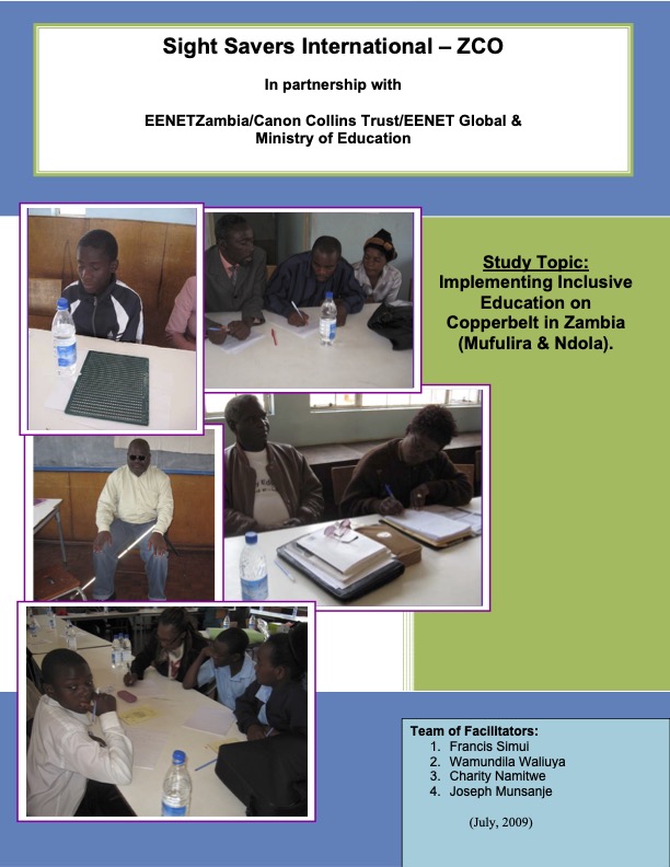 Implementing Inclusive Education on Copperbelt in Zambia (Mufulira and Ndola)