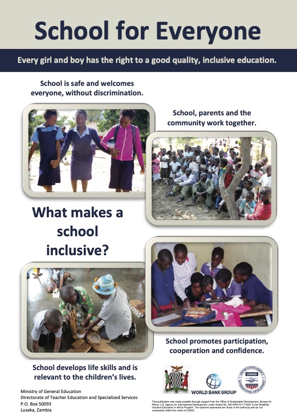 School for Everyone. Every girl and boy has the right to a good quality, inclusive education (A3 poster)
