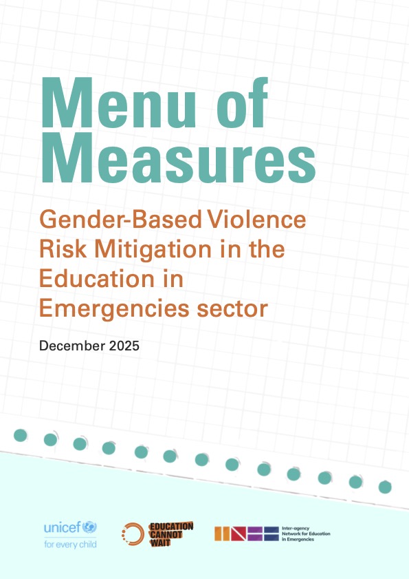 Menu of Measures: Gender-Based Violence Risk Mitigation in the Education in Emergencies sector