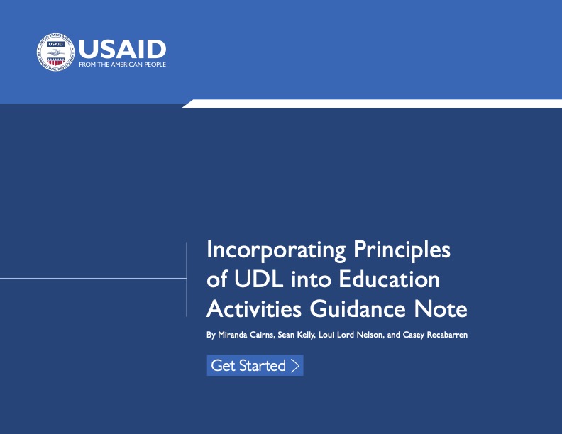Incorporating Principles of UDL into Education Activities Guidance Note