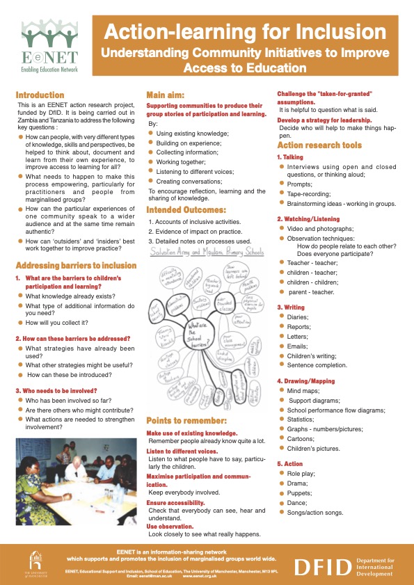 Action Learning for Inclusion:Understanding community initiatives to improve access to education