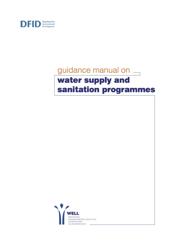 Guidance manual on water supply and sanitation programmes