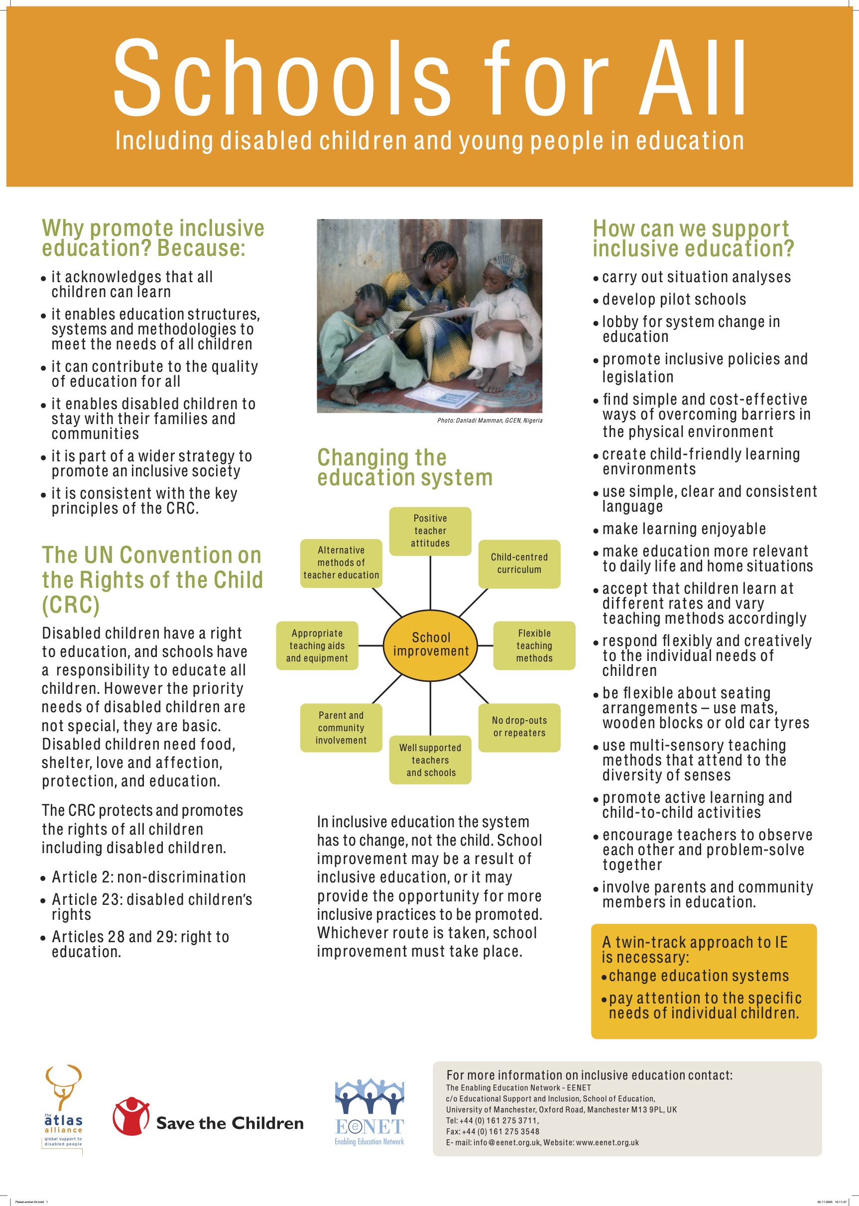 Schools for All: Including disabled children and young people in education (poster)