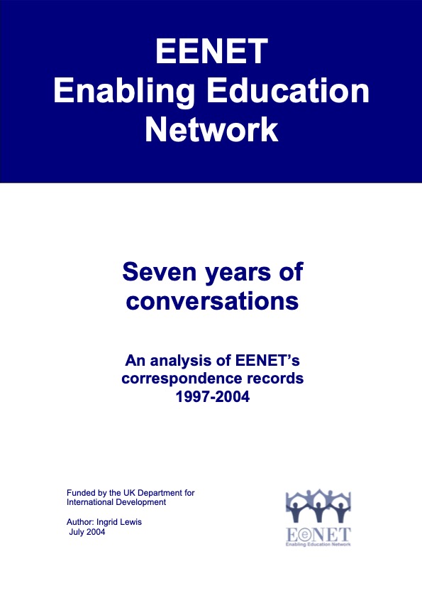 Seven Years of Conversations: An analysis of EENET's correspondence records 1997-2004