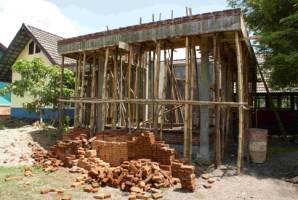 The new library under construction