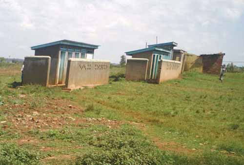 Latrines at Agururu Primary School, Uganda (photo taken by school pupil)