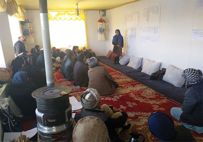 Young girl presents the children’s plan for change, Ghazni, Afghanistan, 2019
