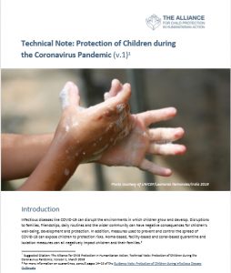 Cover page incl photo of handwashing