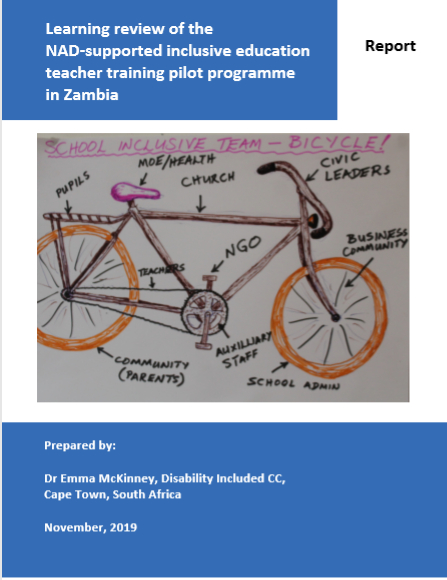 Cover of report includes drawing of bicycle