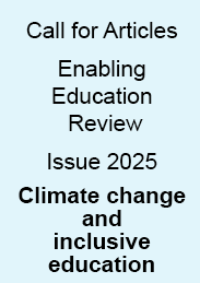 Call for articles EER 2025 - Climate change and inclusive education