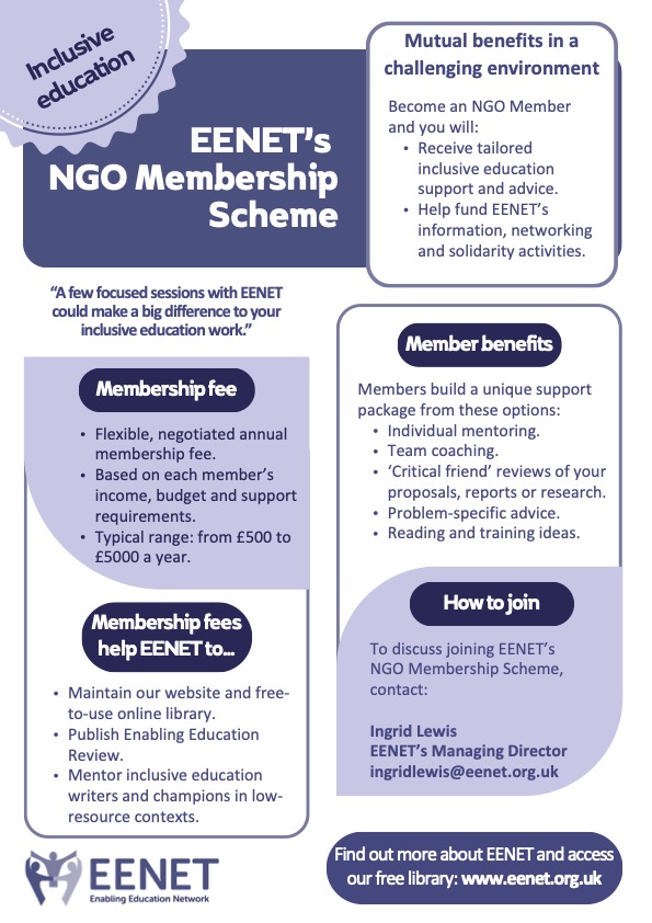 NGO Membership Scheme flyer